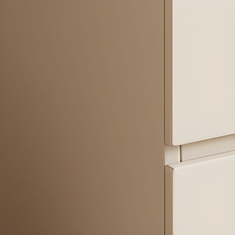 Cream Modern Wood Wardrobe Armoire with Soft Close Drawer and Door, Interior Shelves, and Hanging Rod - image 8