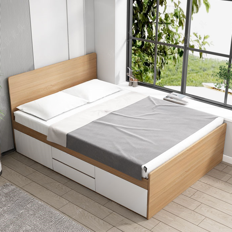 Natural Color Solid Color Storage Included with 4 Storage Boxes for Bedroom - image 3