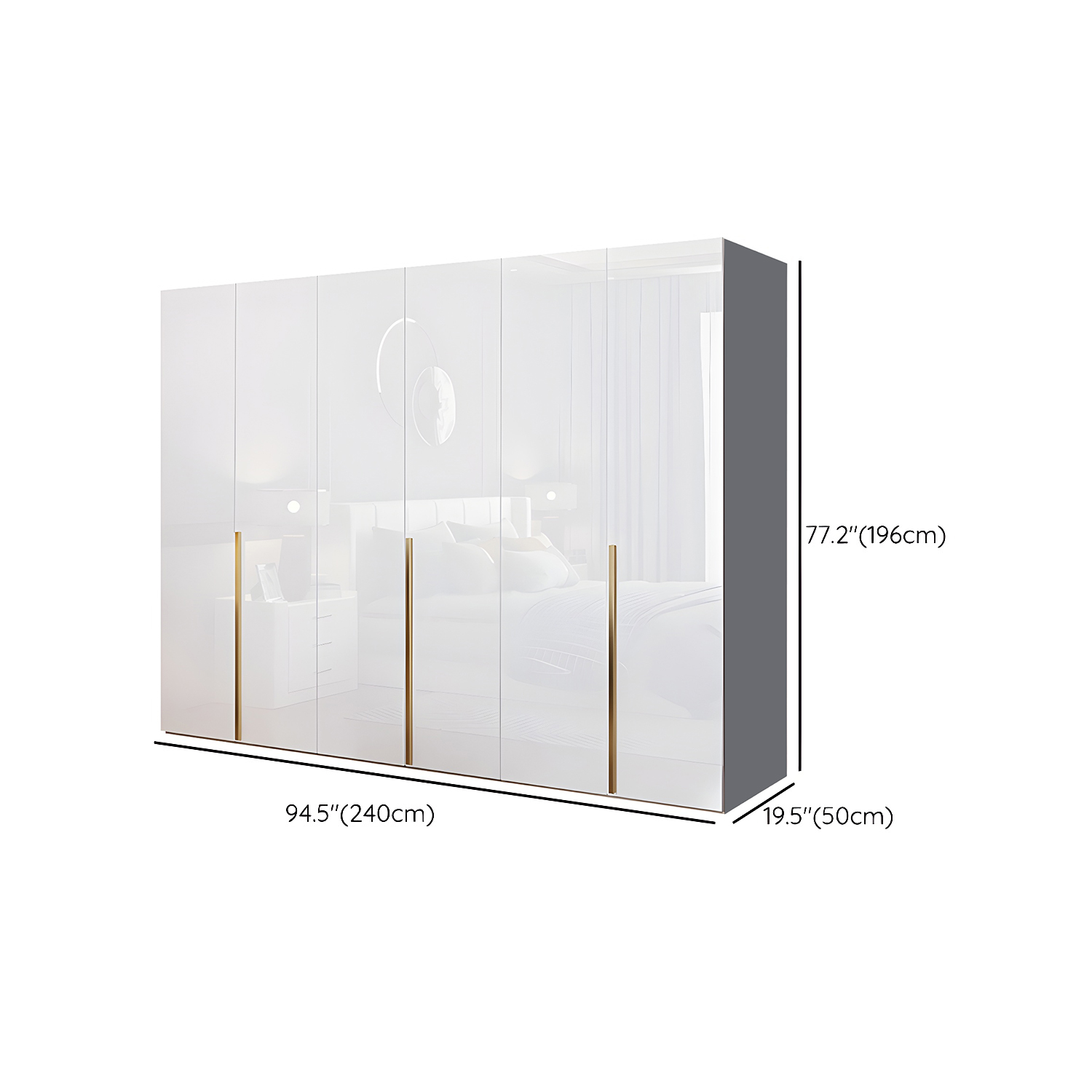 Bedroom Soft Close Doors Armoire Modern Style Wooden Wardrobe Cabinet - image 18