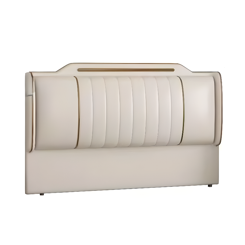 Simplistic Wingback Headboard with Camelback Shape in Pine Wood, Available in Full/King/Queen Sizes, Featuring Sponge Upholstery and Standard Height, No Distressing