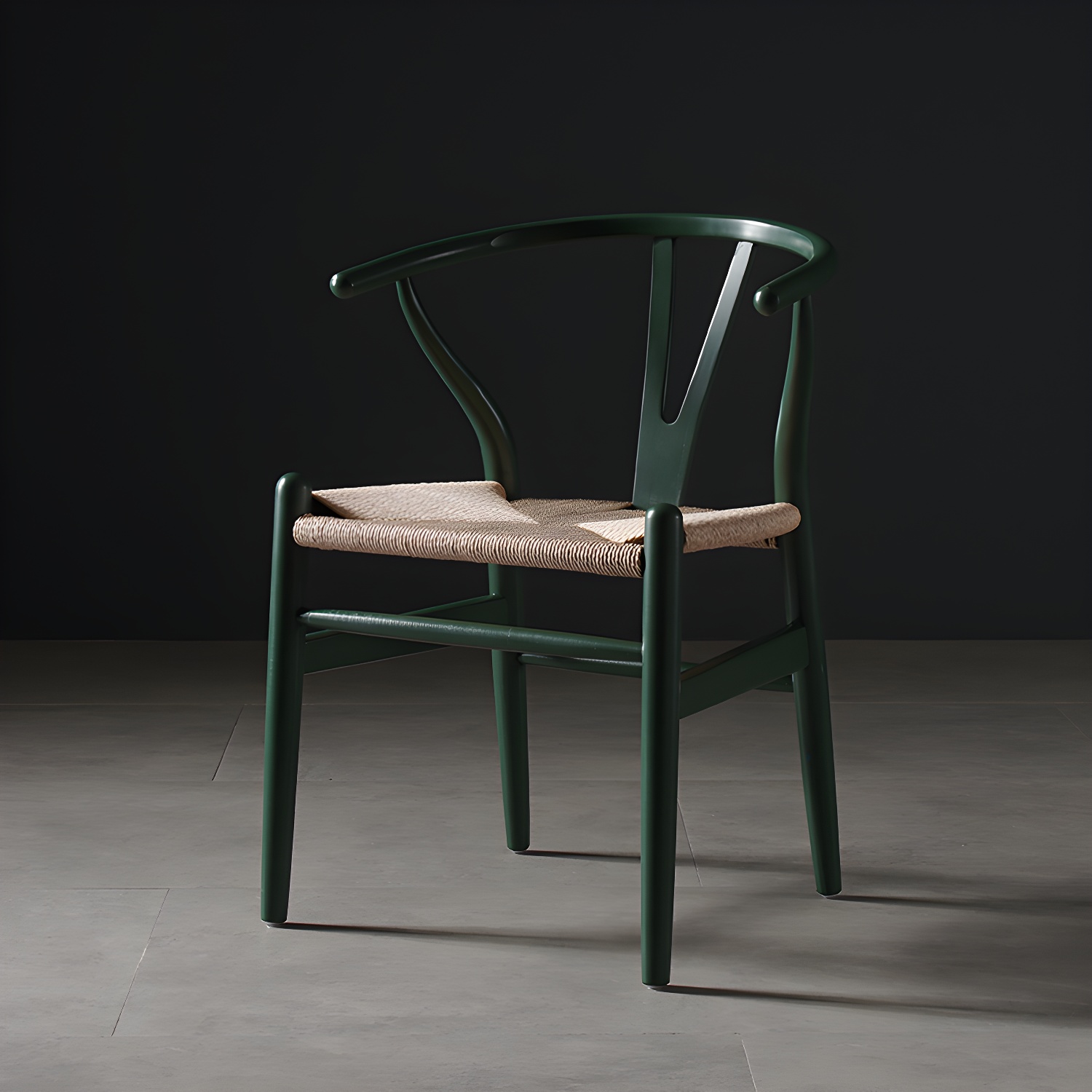 Scandinavian Style Wood Dining Chair Dining Room Wishbone Chair with Arm