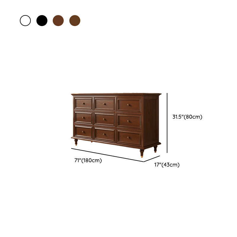 Trendy Raw Wood Console Dresser with 8/10/5 Drawers in Horizontal/Vertical Orientation - image 17