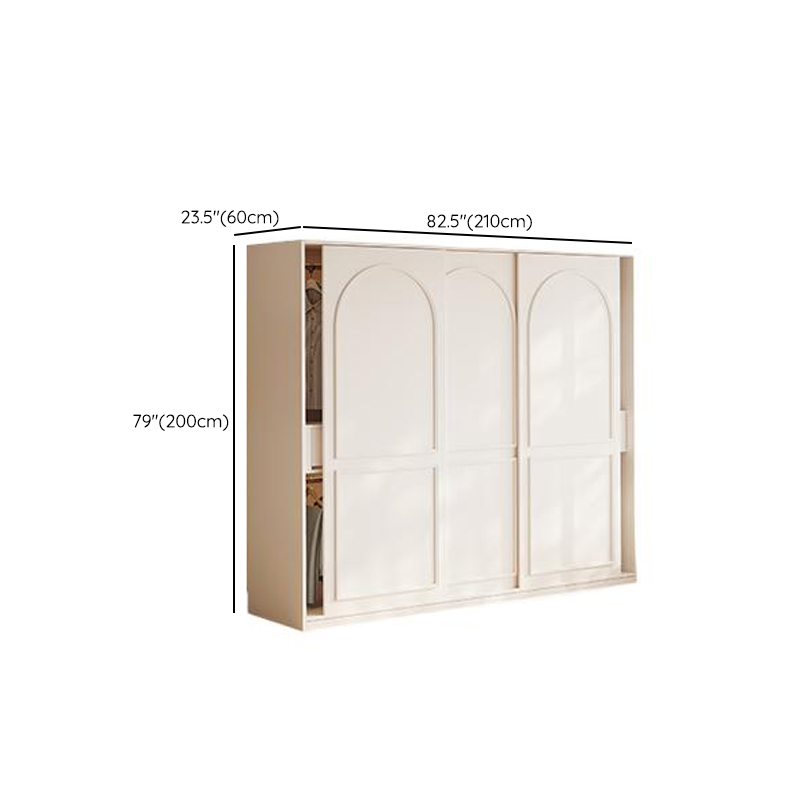 Casual White Wooden Wardrobe with 5 Drawers/4 Drawers/2 Drawers, Interior Shelves & Hanging Rod - image 15