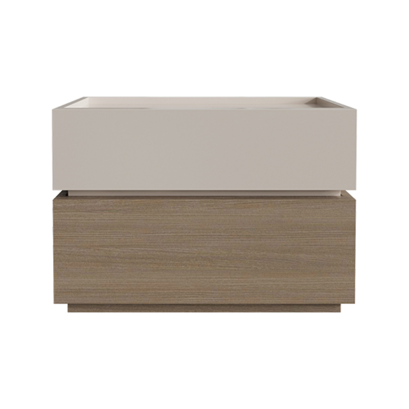 Organic Modern Nightstand With Drawer Organization Featuring 2 Drawers and Real Wood Countertop - image 3