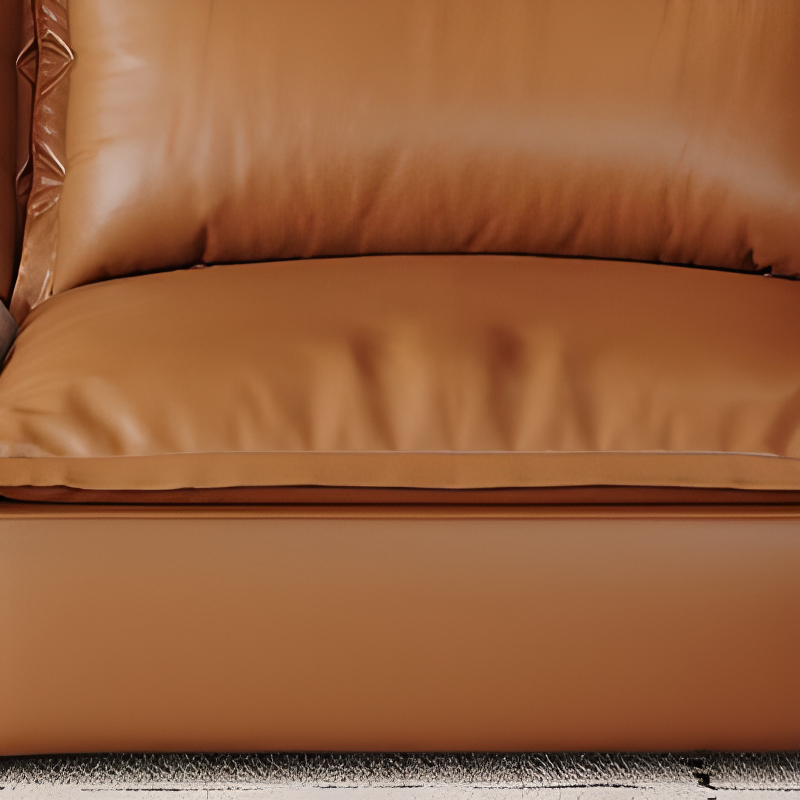 L-Shape Sofa Chaise with Dark/Cream/Cocoa Upholstery and Cotton Seat Fill - image 7
