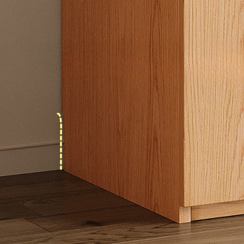 Natural Finish Minimalist Oak Wood Cabinet Armoire with Soft Close Drawer, Soft Close Door, Interior Shelves, and Clothing Rod - image 7