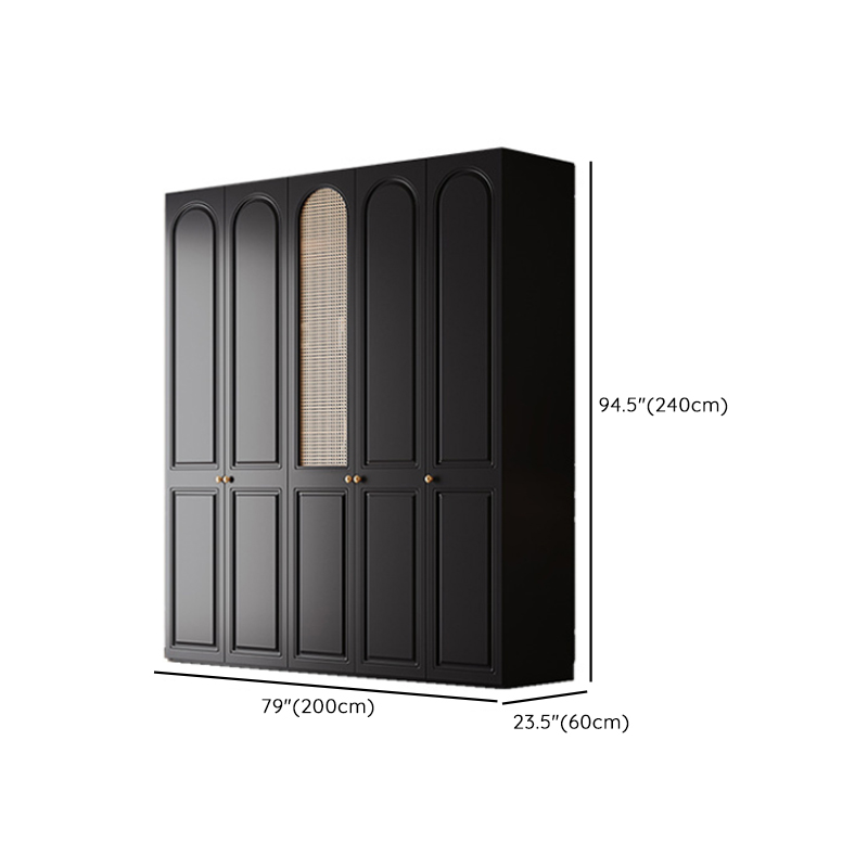 Modish Wood Independent Wardrobe Armoire with Compartments, Soft Close Door, and Interior Shelves - image 19