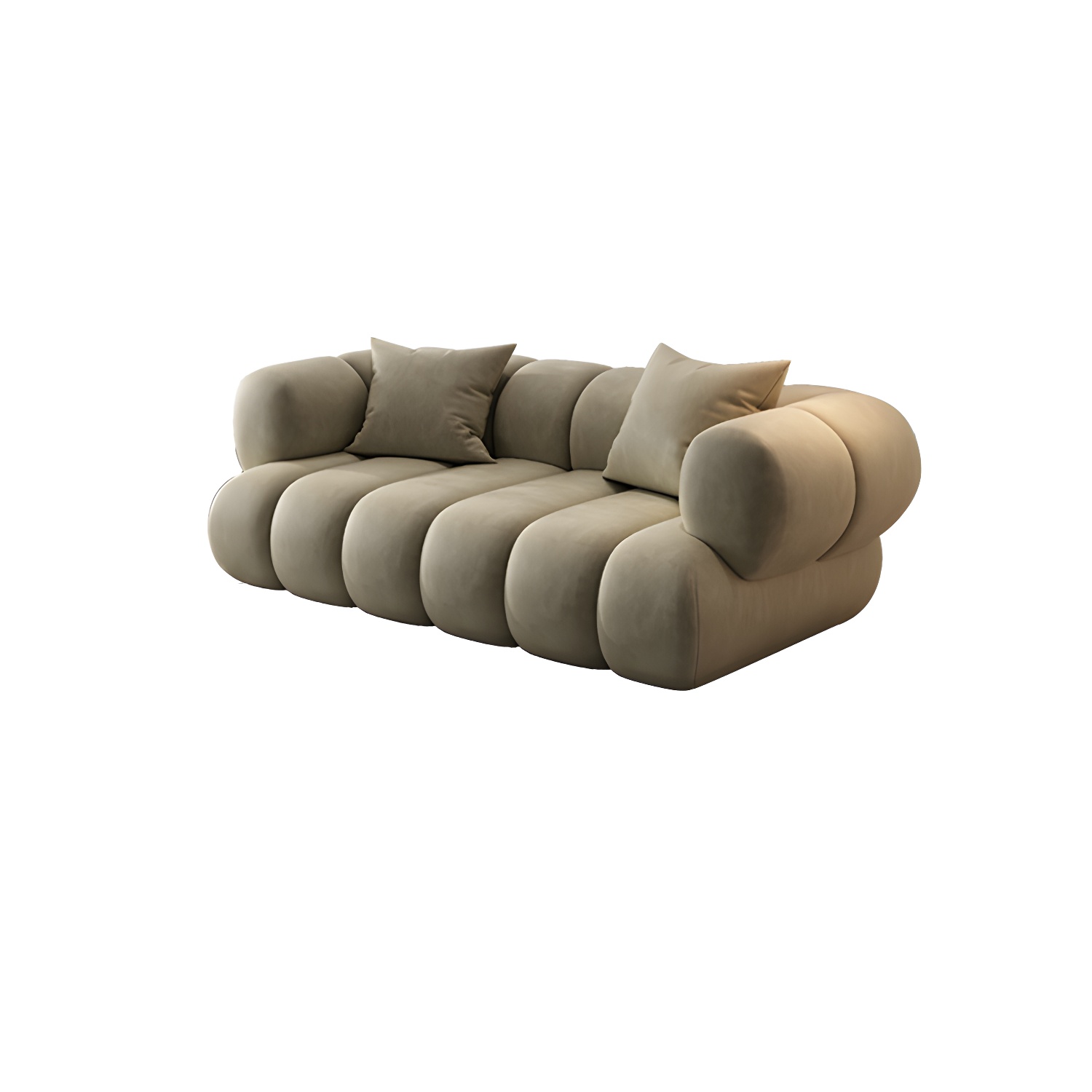 Scandinavian Green Sofa with Tuxedo Arm and Sewn Pillow Back - image 8