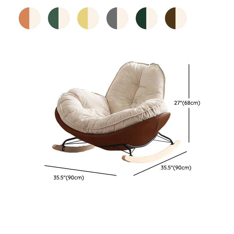 Modern Upholstered Rocking Chair - Small Height, Strongly Built Supporting 398lbs+ Weight - image 15