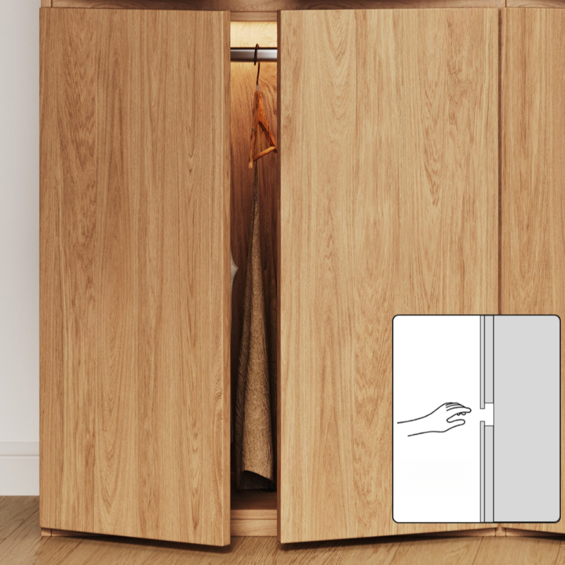 Acorn Minimalist Wooden Independent Wardrobe Closet with Soft Close Door, Interior Shelves, and Articulated Mechanism - image 4