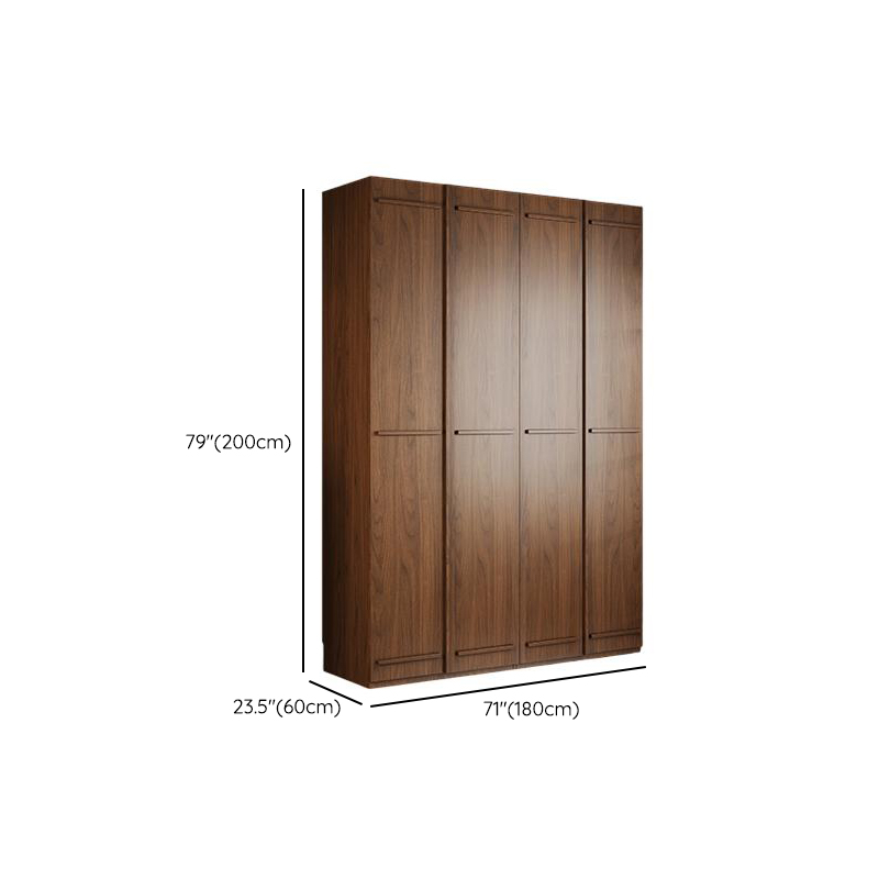 Modern Natural Wood Standalone Almirah with Soft Close Drawer and Door, Interior Shelves, and Hanging Rod - image 12