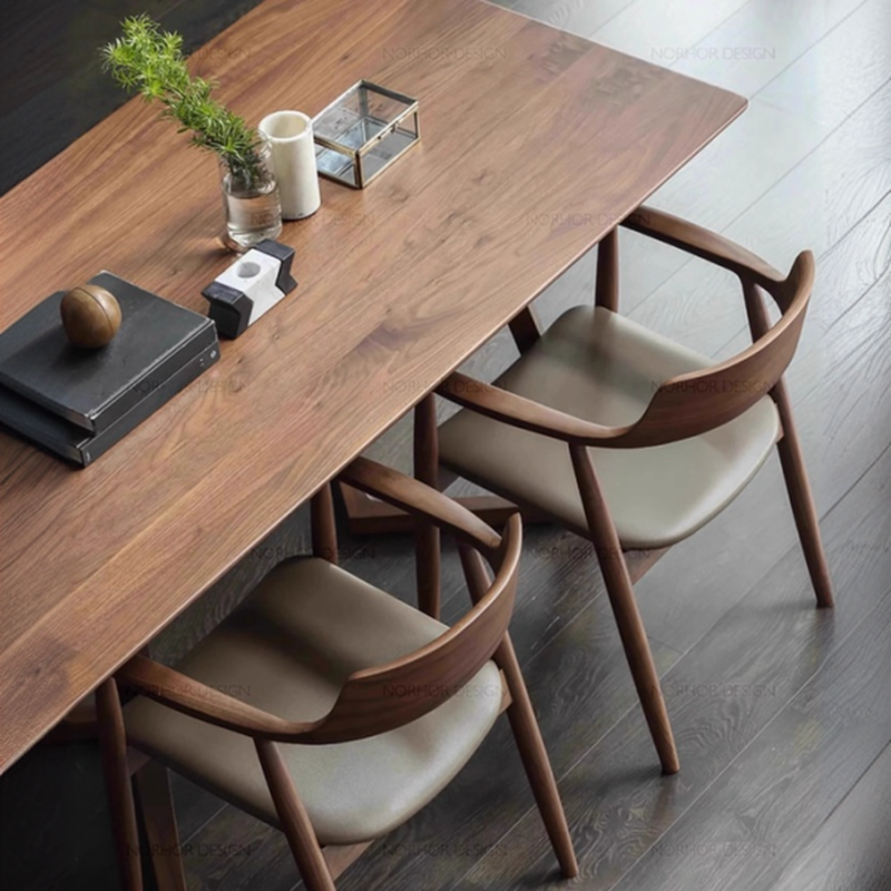 Casual Arm Chair with Uncovered Back, Upholstered, Walnut Timber Legs, Armrest, and Firm Stability - image 8
