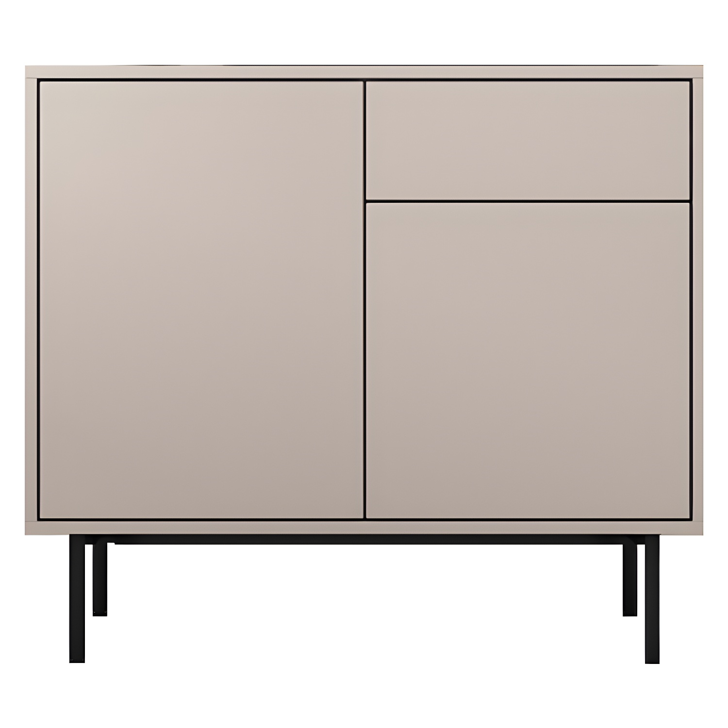 Wooden Rectangle Sideboard Modern Home Sideboard Cabinet with Drawers and Door - image 9