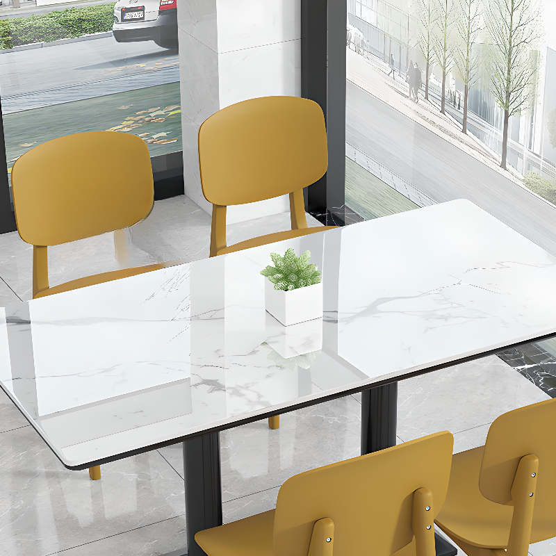 Minimalist/Luxurious Dining Table with Slate Stone Top, Fixed Table, Seats 4/2 - image 5
