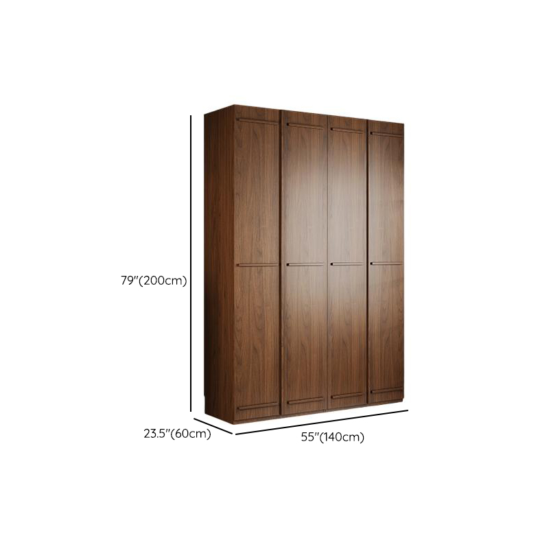 Modern Natural Wood Standalone Almirah with Soft Close Drawer and Door, Interior Shelves, and Hanging Rod - image 10