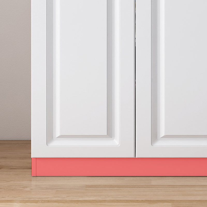 White Modish Timber Wardrobe with Soft Close Door, Interior Shelves, and Hanging Rod - image 6