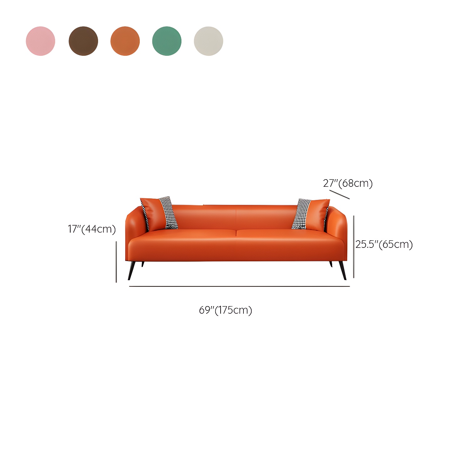 Modern Pine Wood Upholstered Three-Seater Sofa with Foam Seat in Solid Color - image 22