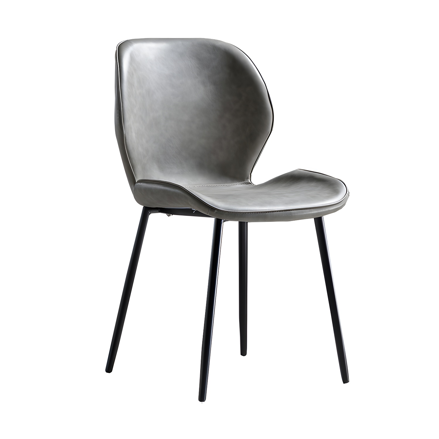 Scandinavian Leather Home Side Chair Matte Finish Wingback Dining Chair (Set of 2) - image 15