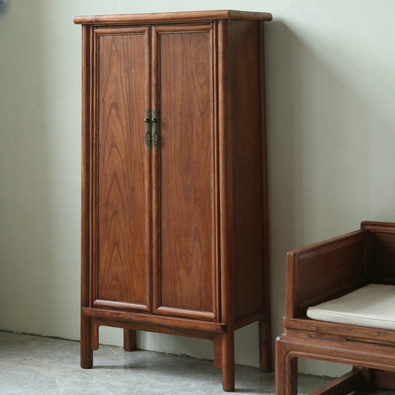 Classic Elm Wood Unattached Utility Cabinet for Drawing Room