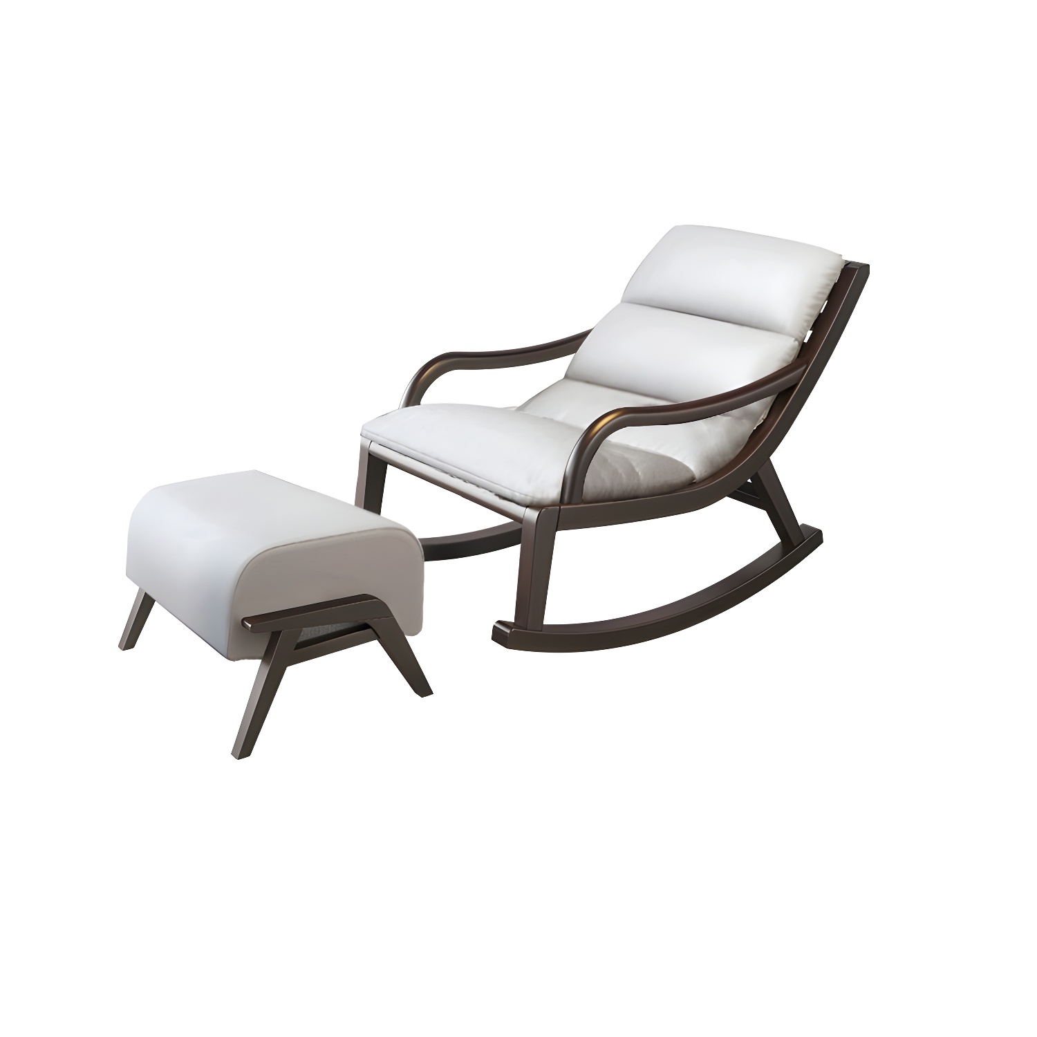 Reclining Solid Wood Living Room with Dark Legs Traditional Rocking Chair - image 6
