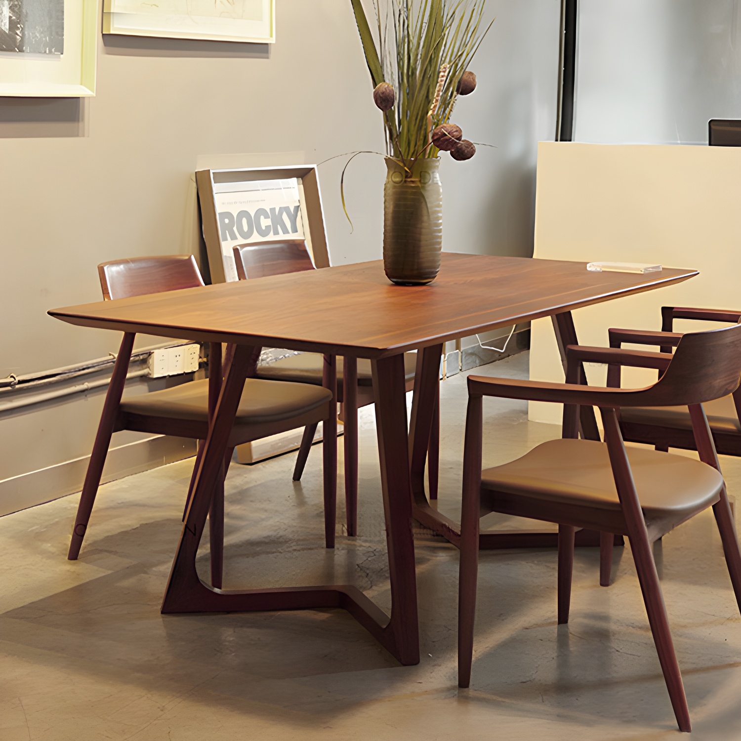 Modern 1/2/4/5 Pieces Dining Set Solid Wood Double Pedestal Dinette Set - image 11