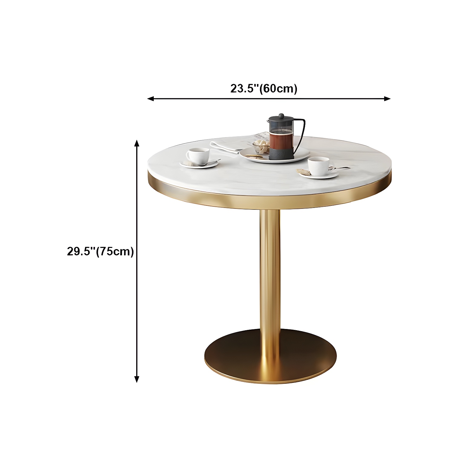 Sintered Stone Dining Table Traditional Luxury Dining Table with Gold Base - image 29