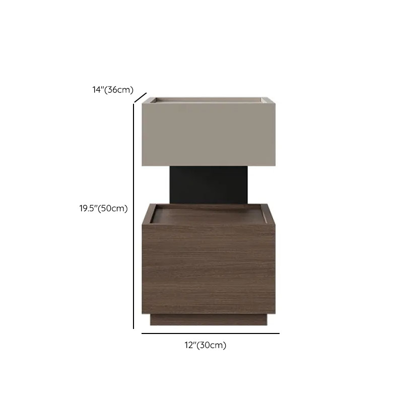 Modish Nightstand With Drawer Organization Featuring 2 Drawers, 1 Shelf, and Lumber Countertop - image 19