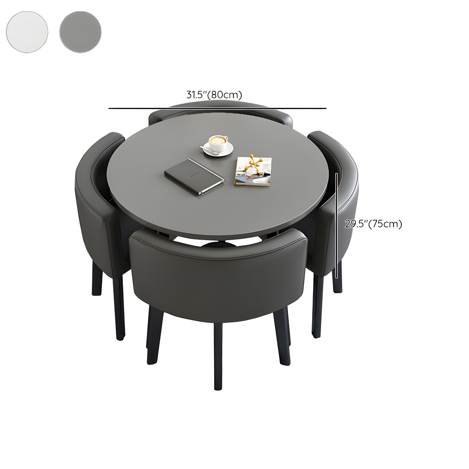 Modern Wood Dining Table Set 5 Pieces Dining Set for Home Use - image 31