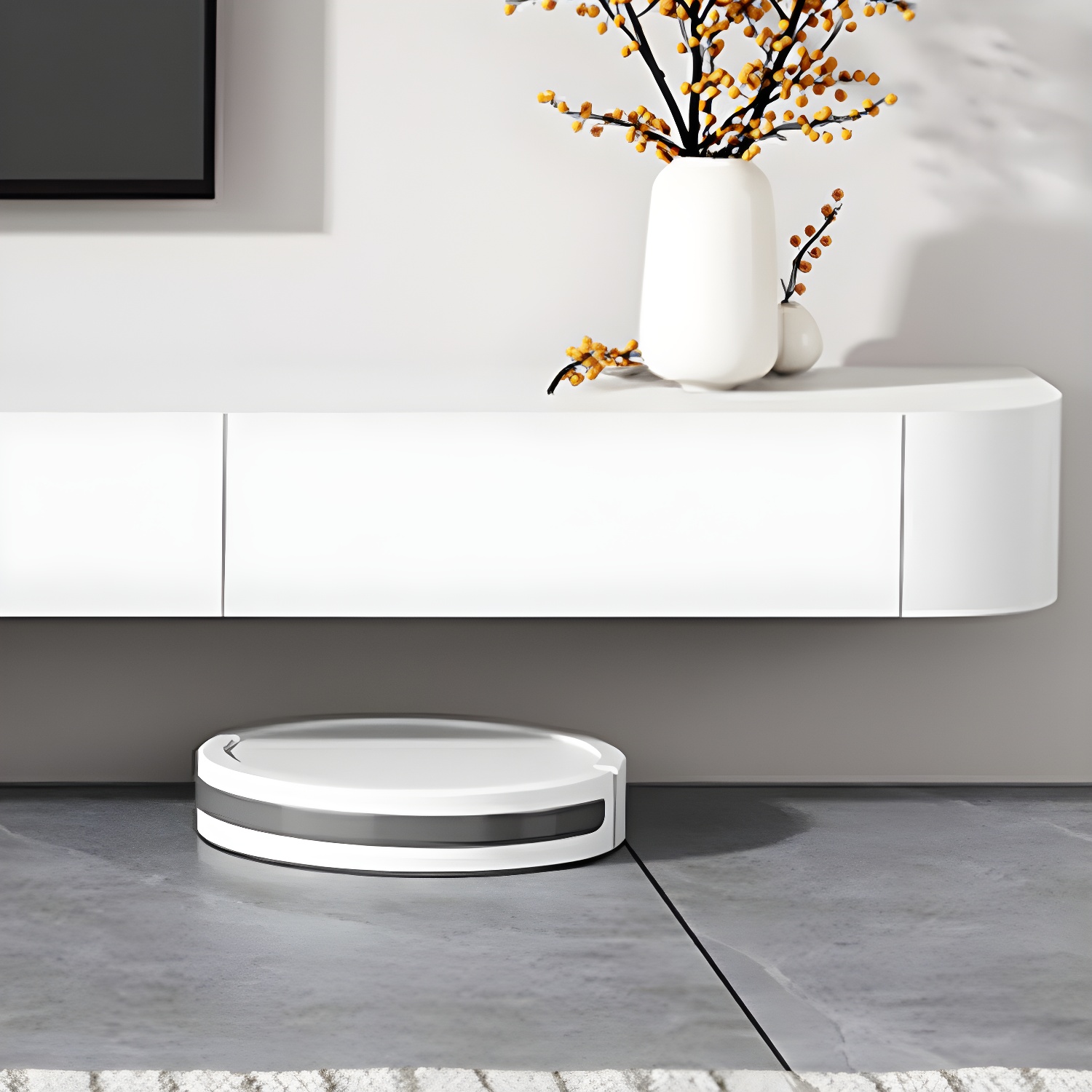 Floating Mount TV Stand Modern TV Stand Console with Drawers - image 6