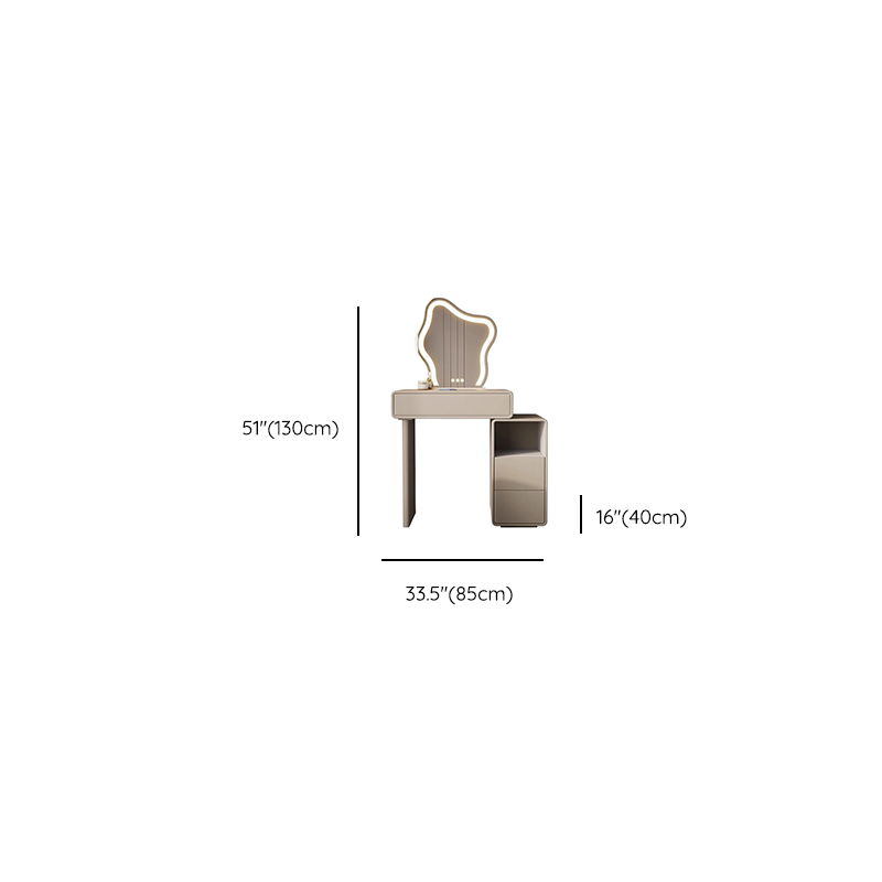 Multi-Purpose Tan Vanity Set with Lighting, Push-Pull, Adjustable Touch, and Adjustable Brightness - image 16