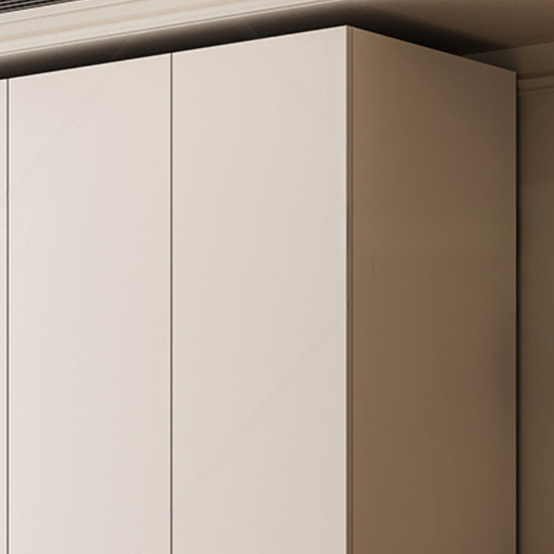 White Minimalist Laminate Independent Wardrobe Closet with Soft Close Drawer, Soft Close Door, and Interior Shelves - image 3