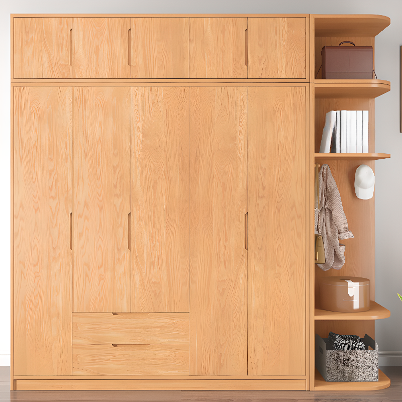 Wood Color Nordic Unfixed Wardrobe Closet - image 13