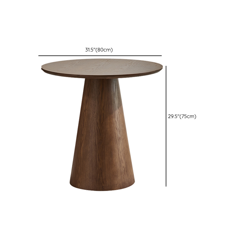 Scandinavian Style Standard Height Fixed Lumber Dining Table for 2 with Sepia Top - image 10