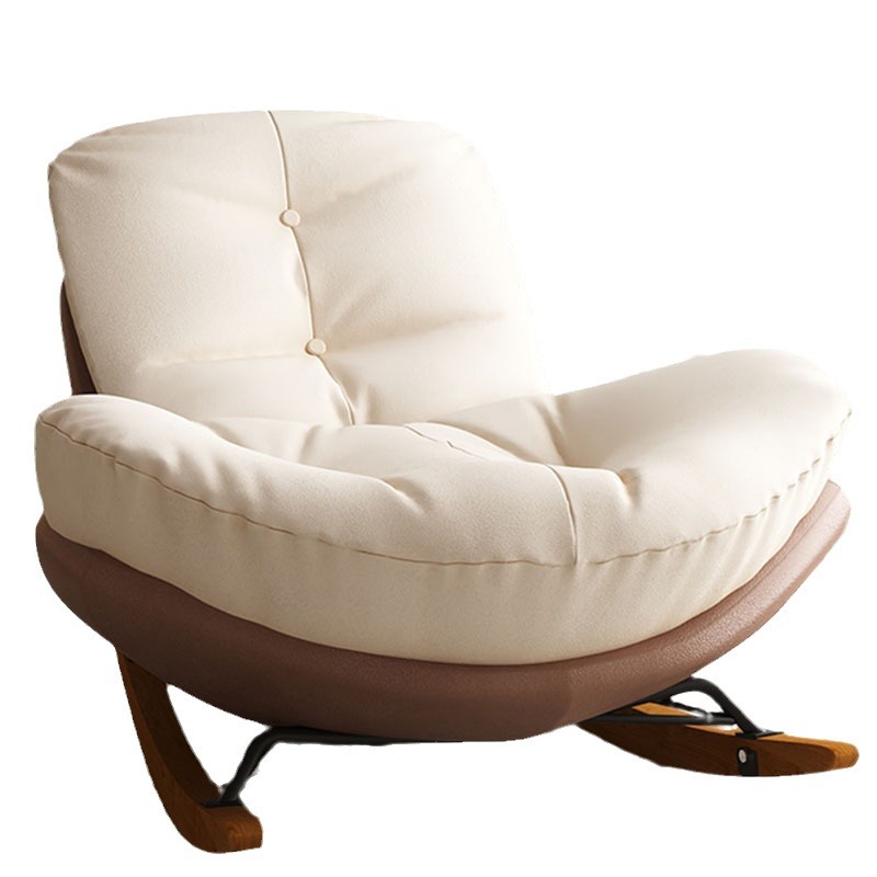 Chalk Modern Simple Style Upholstered Rocking Chair Couch, Scratch-defiant & Cushioned - image 9