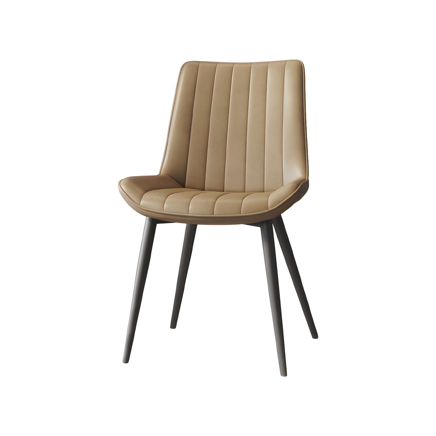 Scandinavian Study Room Leather Side Chair Matte Finish Parsons Dining Chairs - image 4