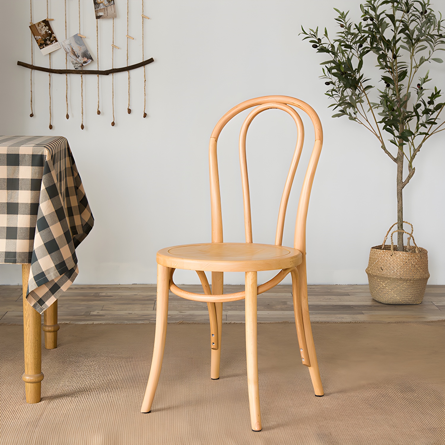 Modern Solid Beech Wood Chairs Kitchen Dining Windsor Back Side Chair Set - image 11
