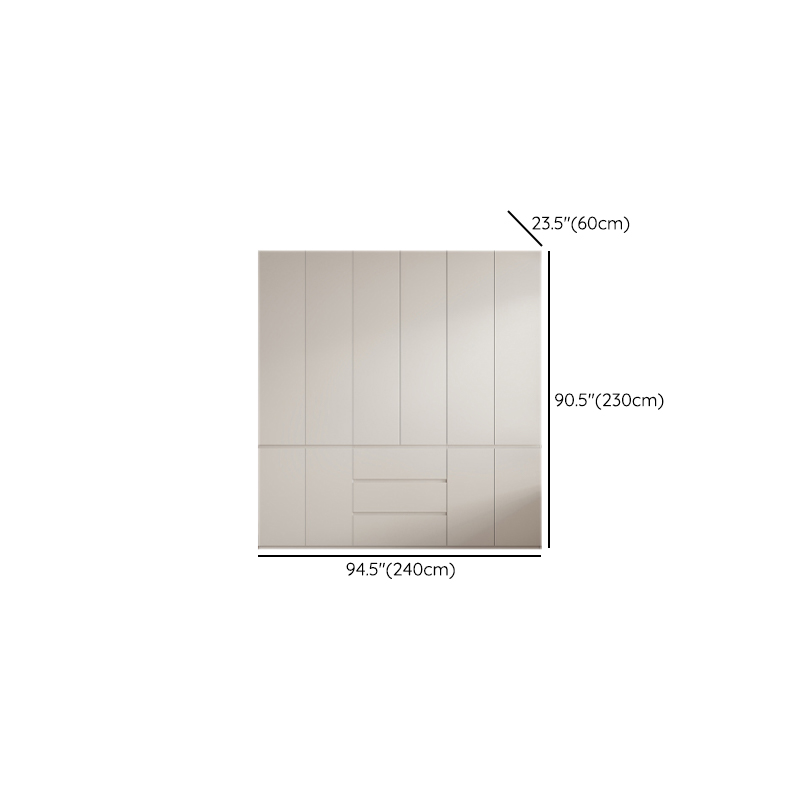 White Modish Manufactured Wood Armoire Cabinet with Soft Close Drawer, Soft Close Door, Interior Shelves, and Clothing Rod - image 12