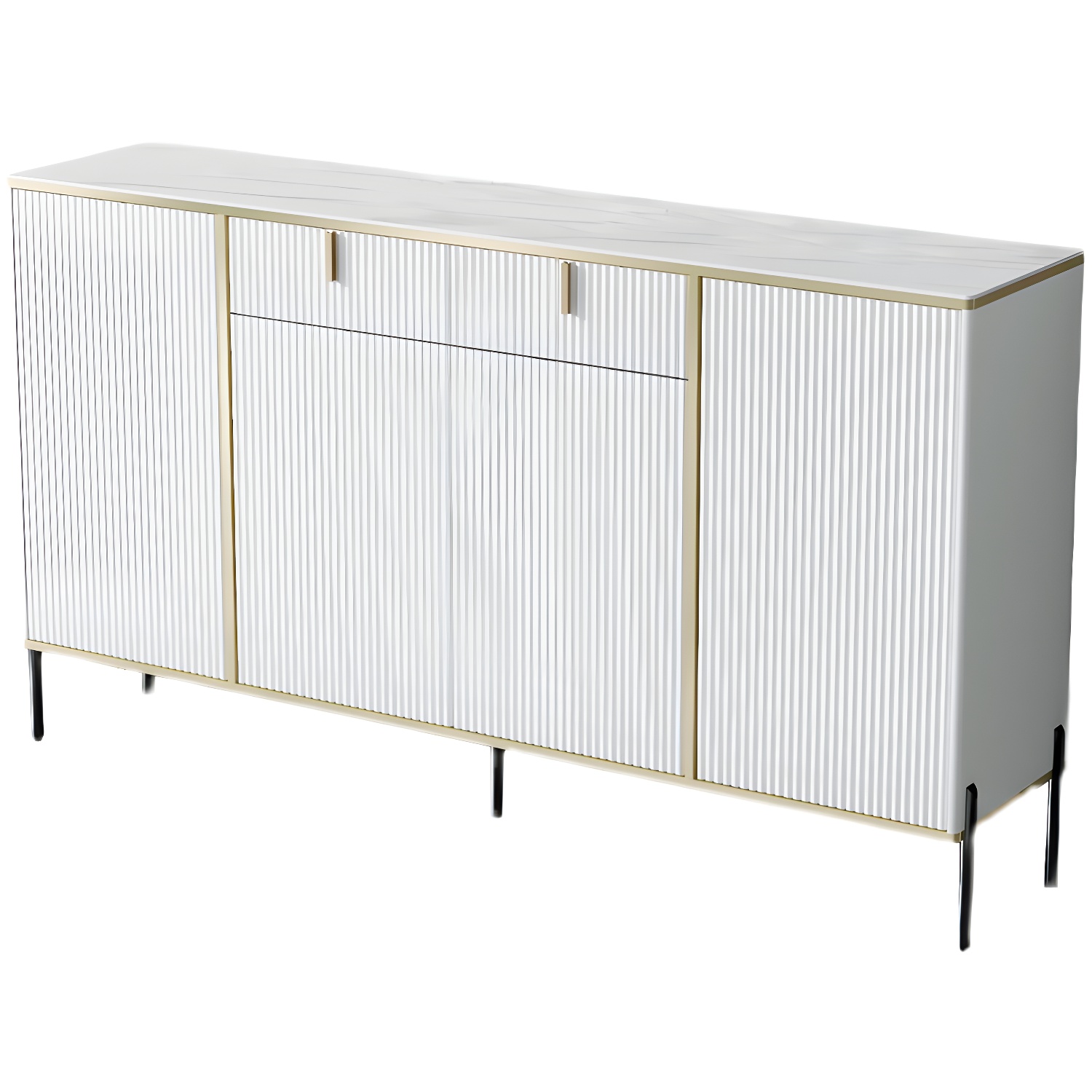 Glam Style Buffet Sideboard Sintered Stone Top Server with Door and Drawer - image 9