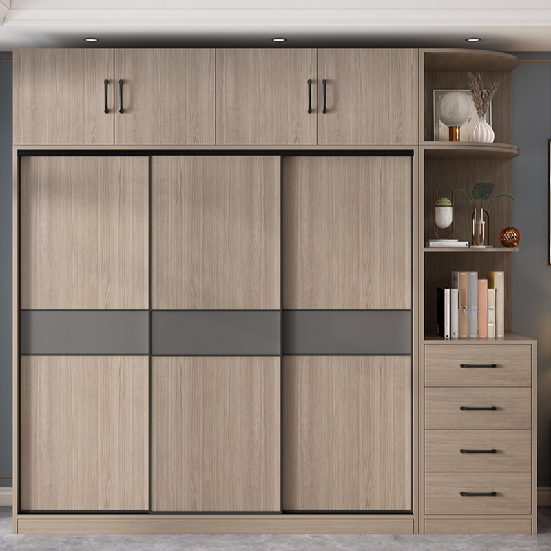 Rustic Brown Self-supporting Armoire Cabinet Pine with Shelves - image 3