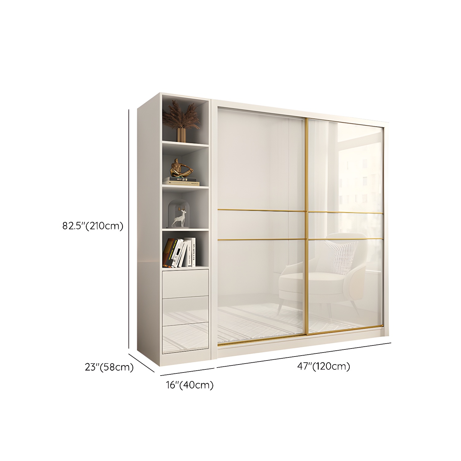 Contemporary Glossy White Storage Cabinet Manufactured Wood Cabinet for Home - image 20