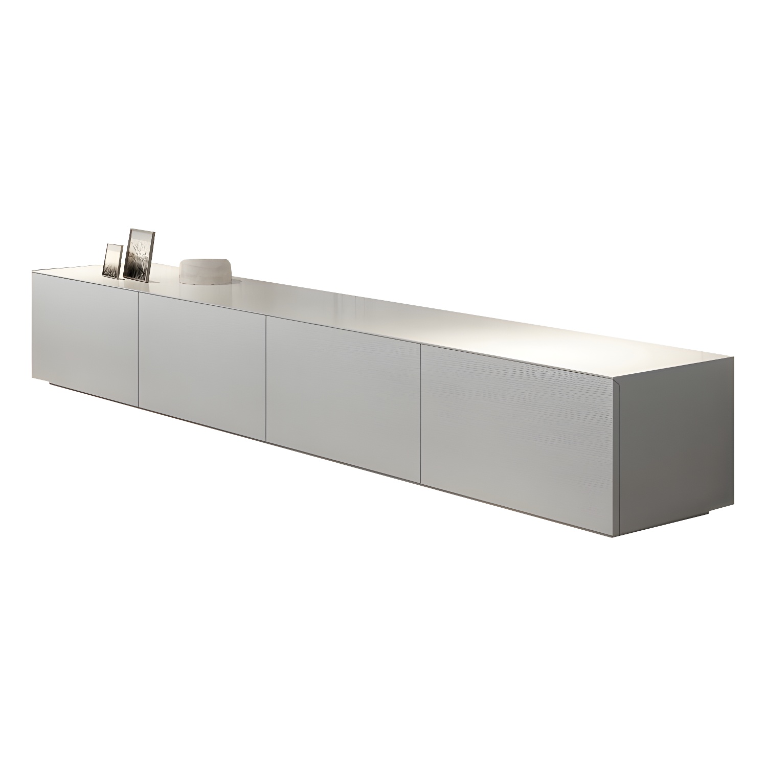 Modern TV Stand with Drawers and Soft Close Glides - Low Height, Wood Material - image 7