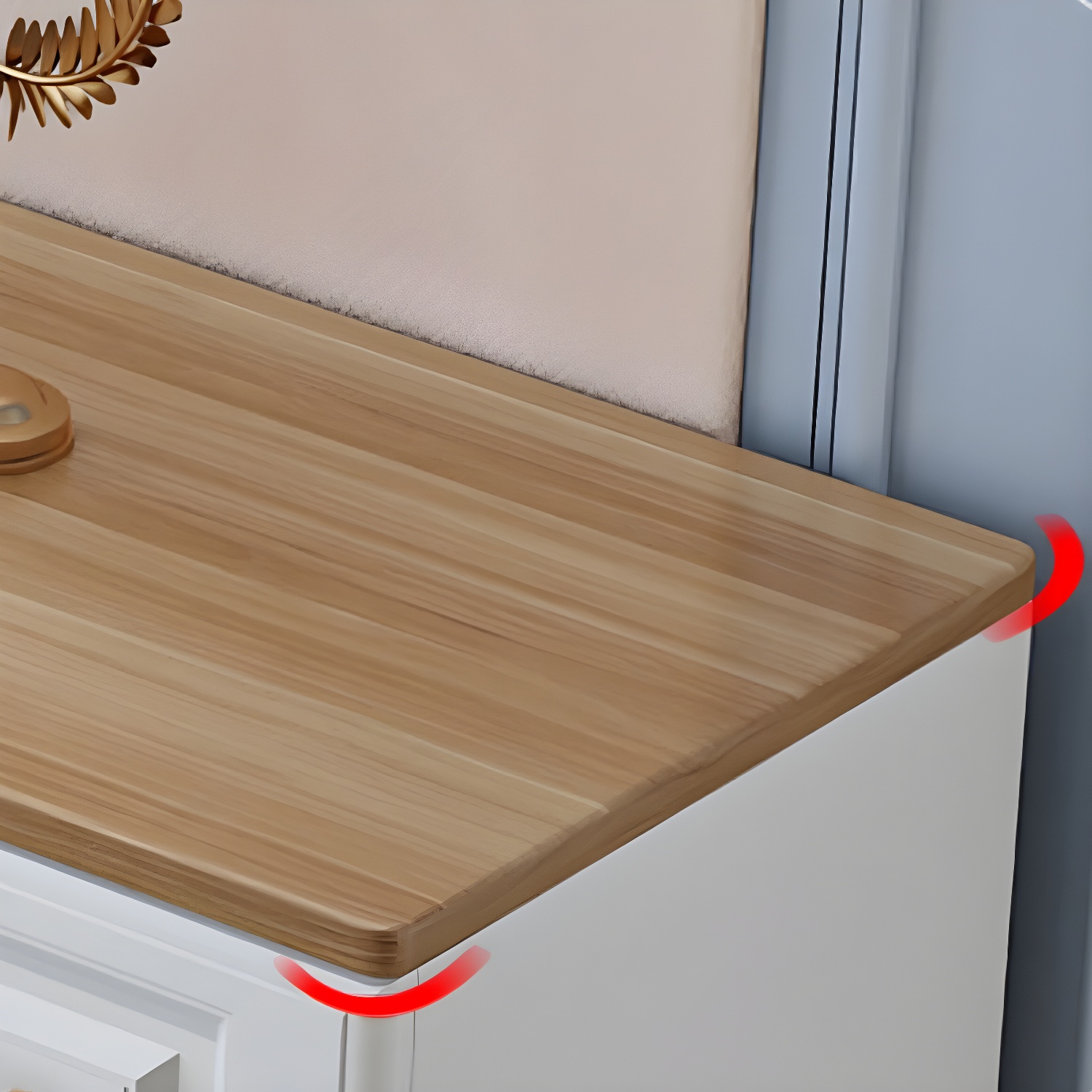 Modern Wood Buffet Sideboard with Cabinets, Drawers, and Shelves - No Distressing - image 10