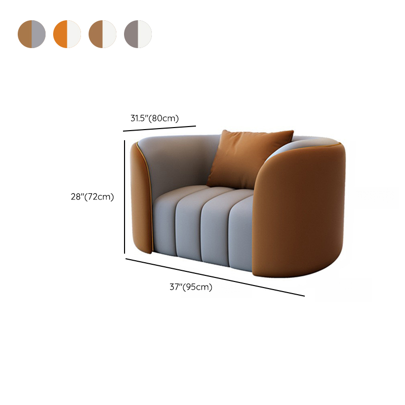 Trendy Grey/Ivory Solid Color 3-seater/for 2/1 Person Floor Sofa/Loveseat/Single Sofa with Tuxedo Arm for Sitting Room - image 21