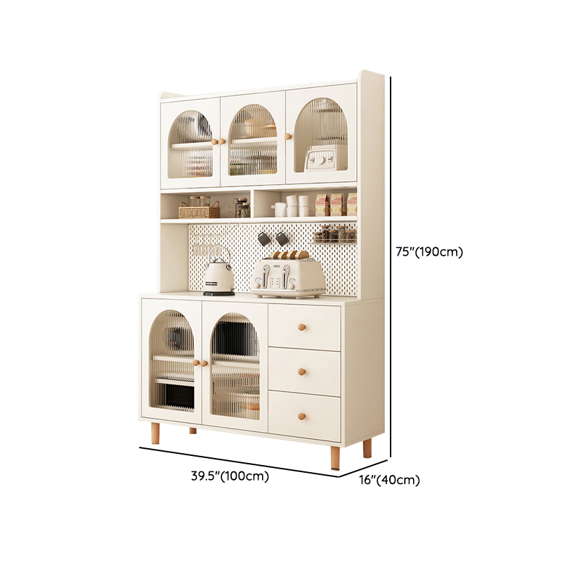 Scandinavian Wood Sideboard Cabinet with Adjustable Shelves and Glass Doors - 40cm Width - image 29