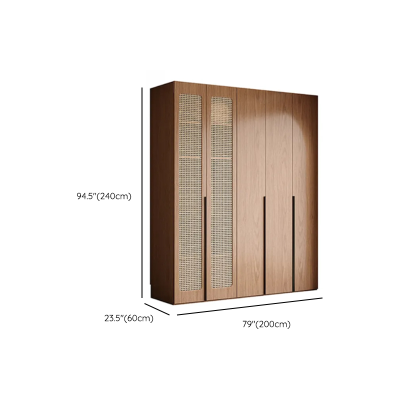 Cocoa Art Deco Self-supporting Cabinet Armoire with Soft Close Drawer, Interior Shelves, and Hanging Rod - image 31