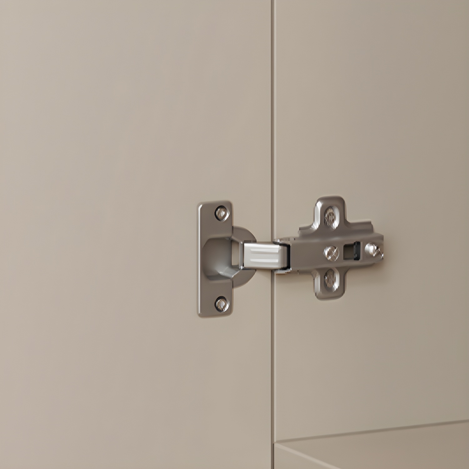 Beige Solid Wood Wardrobe Armoire with Clothing Rod & Shelves - image 7