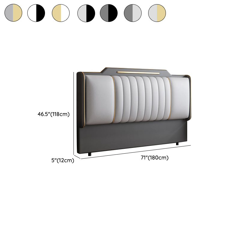 Modern Simple Style Panel Headboard in Natural Wood with No Distressing, Rectangle Shape for King/Queen/Full Bed, Featuring Sponge Upholstery and Standard Height - image 13