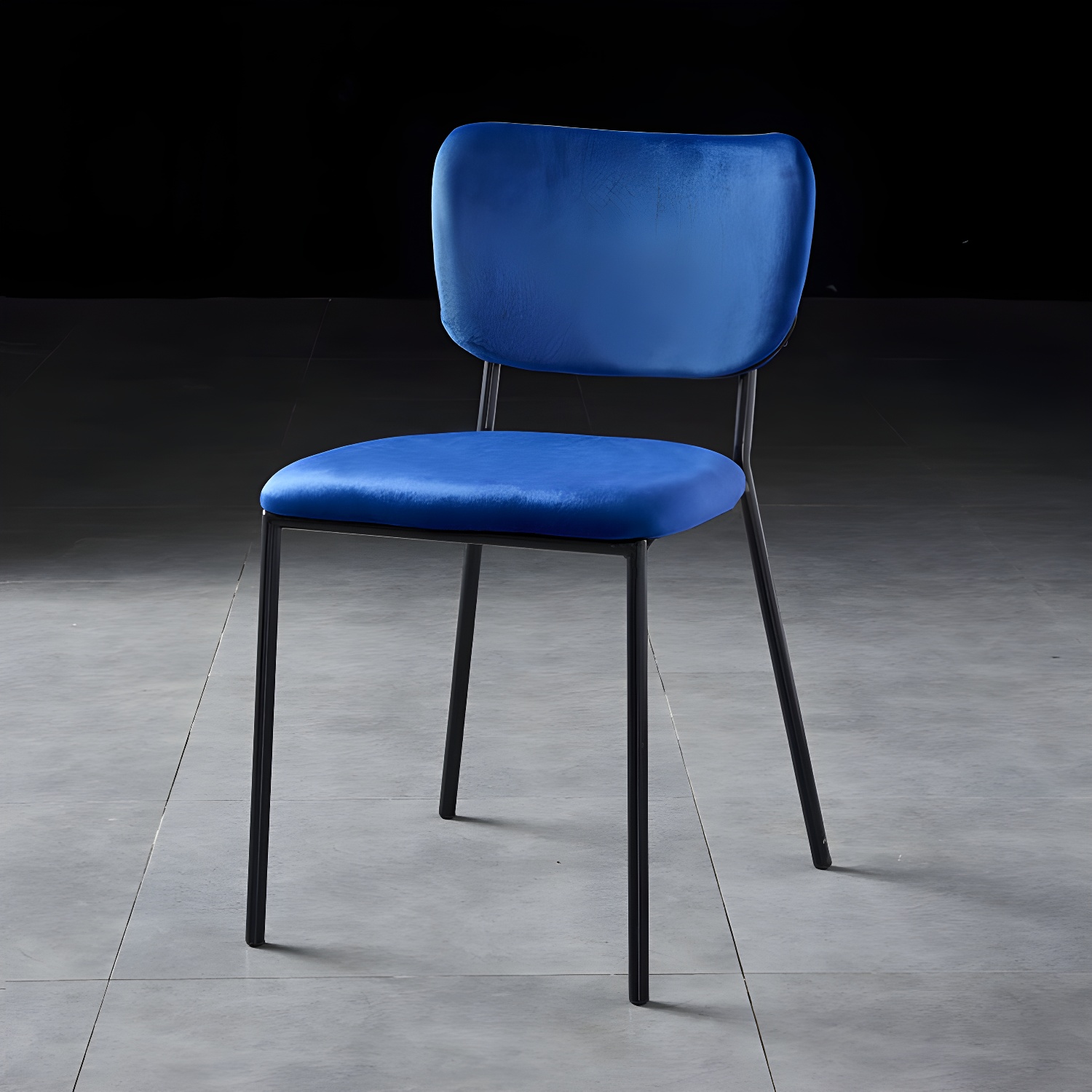 Nordic Style Dining Chairs Armless Open Back Stackable Chairs with Metal Legs - image 4