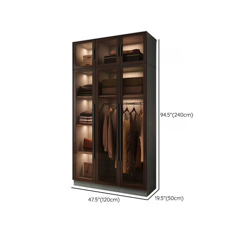 Ink Casual Lumber Wardrobe with Soft Close Door, Interior Shelves, and Hanging Rod - image 26