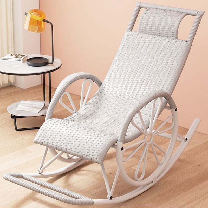 Craftsman Cane Porch Rocker with Round Arm - image 10
